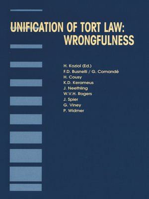 cover image of Unification of Tort Law